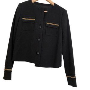 European Women's Blazer with Gold Accents